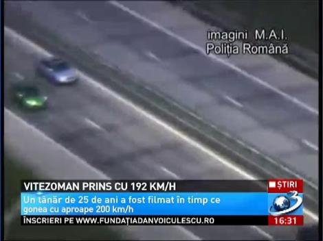 Vitezoman prins în drum spre mare. Gonea cu aproape 200 km/h