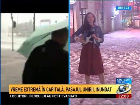 Imagini incredibile: Furtuna cu grindina in Bucuresti