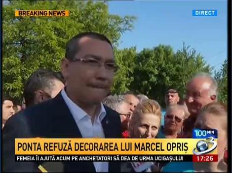 Victor Ponta refuză decorarea şefului STS, Marcel Opriş