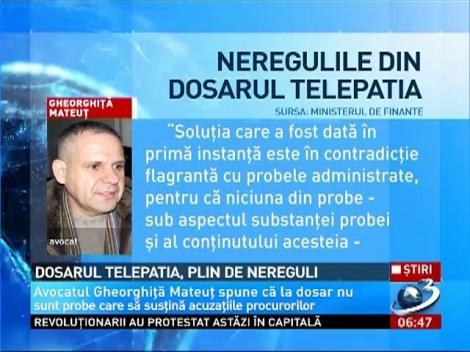 Dosarul Telepatia, plin de nereguli