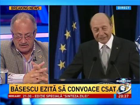 Sorin Roşca Stănescu: Băsescu nu are de ce să convoace CSAT. El primeşte informaţiile în cască
