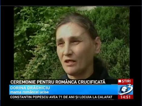 Ceremonie funerară &icirc;n memoria rom&acirc;ncei violate şi crucificate de un italian, la Florenţa