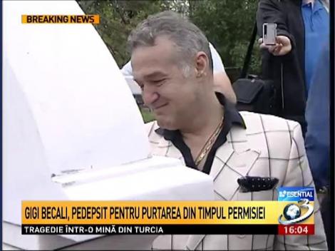 Gigi Becali, pedepsit pentru purtarea din timpul permisiei