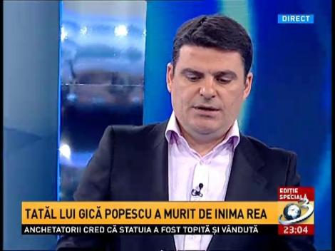 Imagini emoţionante cu Gică Popescu de la înmormântarea tatălui său