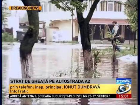 Strat de gheaţă pe autostrada A2