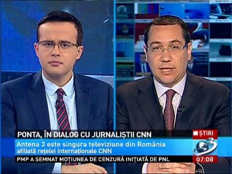 Ponta, în dialog cu jurnaliştii CNN