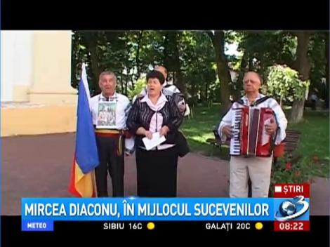 Mircea Diaconu, în mijlocul sucevenilor