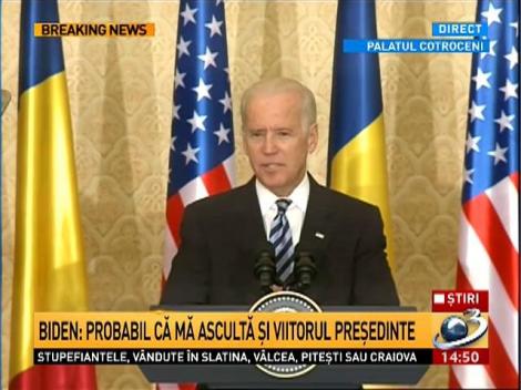 Joe Biden: Vă aplaud pentru lupta împotrivei corupţiei