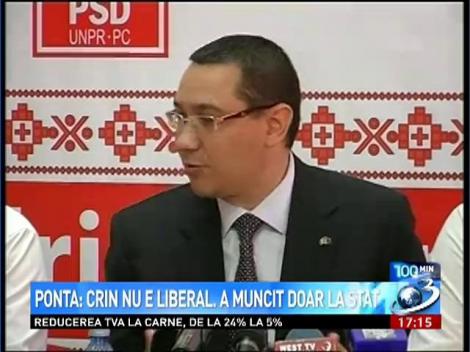 Victor Ponta: Domnul Crin Antonescu e un adevărat social-democrat. A lucrat doar la stat