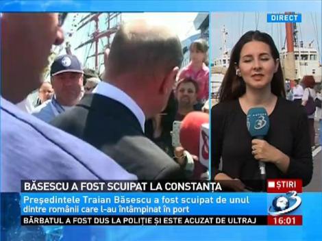 Băsescu a fost scuipat la Constanța