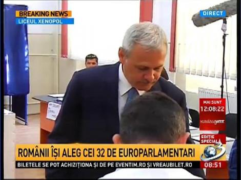 Liviu Dragnea a mers la vot: Dacă vor apărea incidente, structurile ministrului de Interne vor interveni