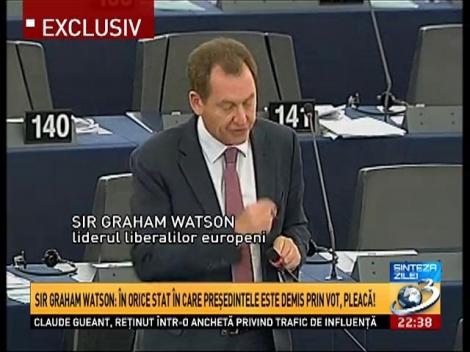 Fragmente video cu Graham Watson şi Guy Guy Verhofstadt, despre familia PPE