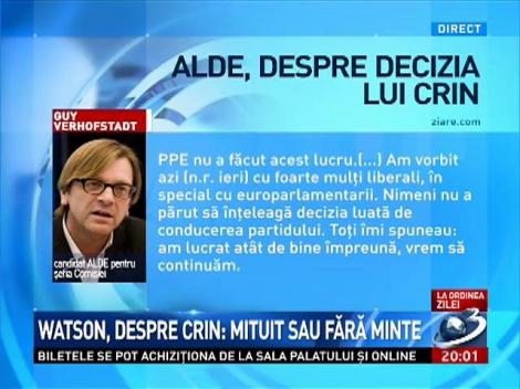 La Ordinea Zilei: ALDE, despre decizia lui Crin Antonescu