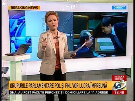 PNL şi PDL fuzionează. Imagini cu Crin Antonescu si Vasile Blaga