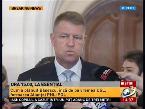 Klaus Iohannis: Am anunţat că voi candida la funcţia de preşedinte al PNL