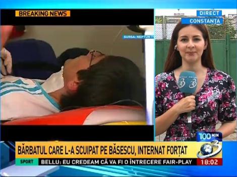 Bărbatul care l-a scuipat pe Băsescu, internat cu forța la pshiatrie