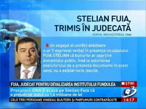 Fuia, judecat pentru devalizarea institutului Fundulea