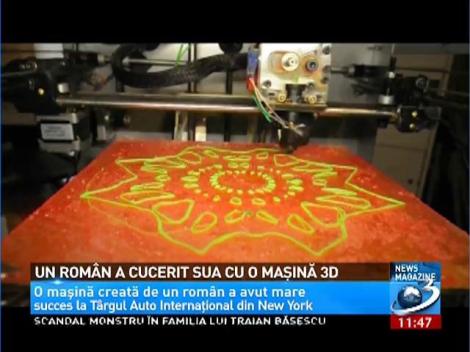 Un rom&acirc;n a cucerit SUA cu o maşină 3D