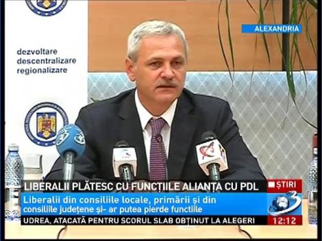 Liberalii plătesc cu funcţiile alianta cu PDL