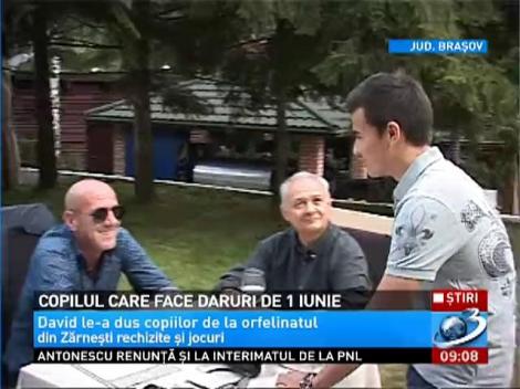 Copilul care face daruri de 1 iunie