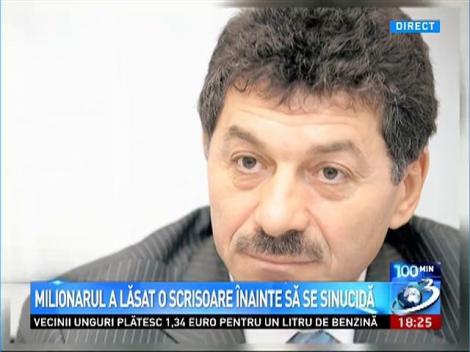 Milionarul Ilie Vonica a lăsat o scrisoare înainte să se sinucidă