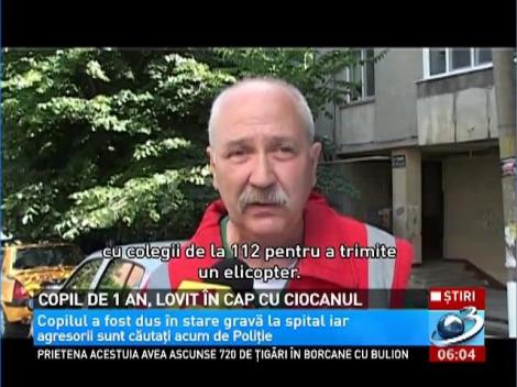 Copil de un an lovit cu ciocanul în cap