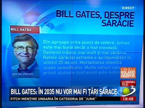 Bill Gates: În 2035 nu vor mai fi țări sărace