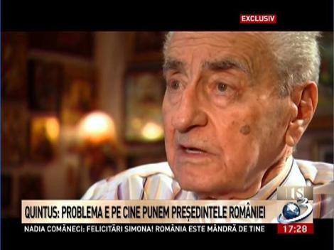 Quintus: Problema este pe cine punem președintele României