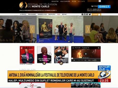 Antena 3, două nominalizări la Festivalul de Televiziune de la Monte Carlo