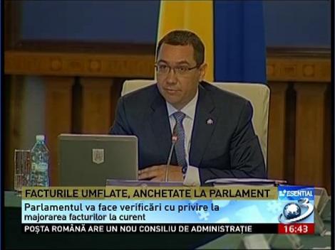 Facturile umflate, anchetate la Parlament