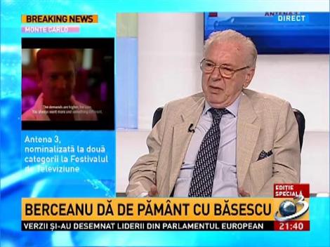 Berceanu dă de pământ cu Traian Băsescu