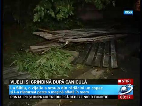 Imagini din ţară cu dezastrele provocate de vijelii şi grindină