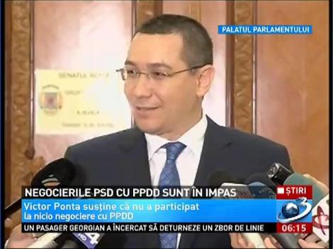 Negocierile dintre PSD şi PPDD sunt &icirc;n impas.