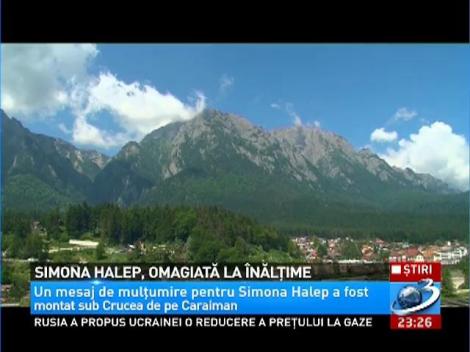 Simona Halep, omagiată în inima munţilor