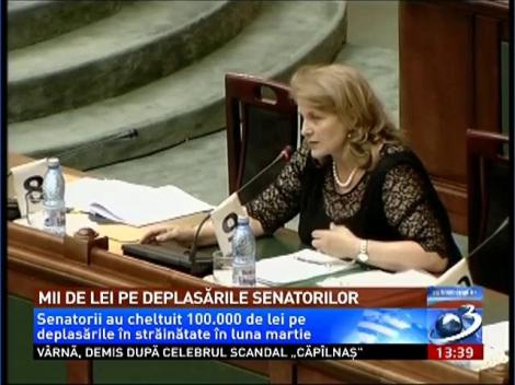 Mii de lei pe deplasările senatorilor