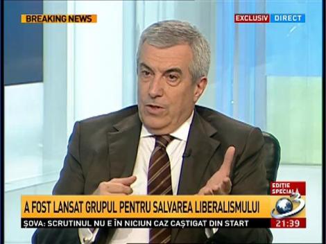 Călin Popescu Tăriceanu: Astăzi s-a constituit rezistenţa liberală