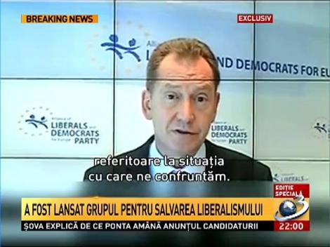 Graham Watson salută iniţiativa lui Tăriceanu: Este important ca liberalii să se regrupeze