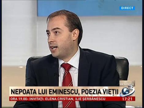 Filip Iorga: Meritul lui Eminescu este că pune pe lume o limbă rom&acirc;nă literară