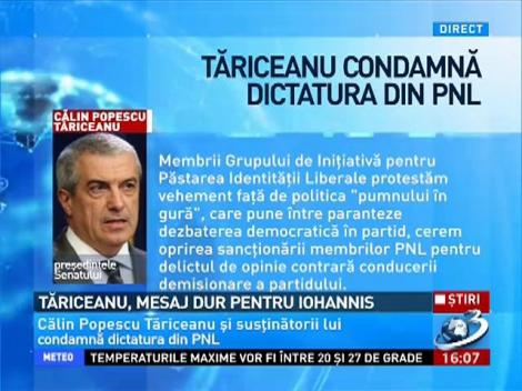 Tăriceanu, mesaj dur pentru Iohannis