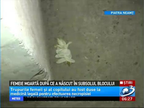 CAZ ŞOCANT! O tânără a fost găsită MOARTĂ după ce a născut în SUBSOLUL blocului