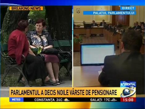 Parlamentul a decis noile v&acirc;rste de pensionare