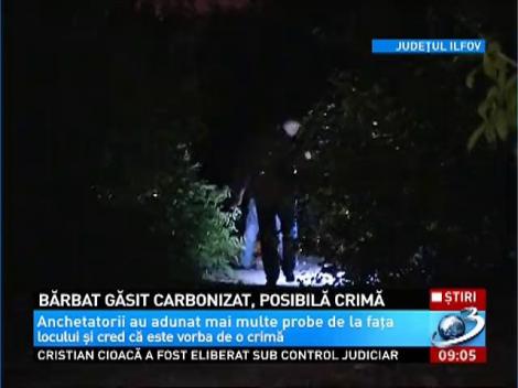 Cadavrul unui bărbat carbonizat a fost găsit în judeţul Ilfov