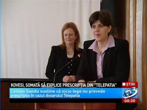 Kovesi, somată să explice prescripţia din "Telepatia"