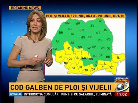 COD GALBEN de ploi şi vijelii