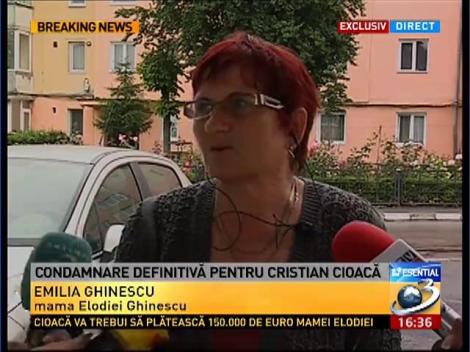 Emilia Ghinescu, despre condamnarea lui Cristian Cioacă