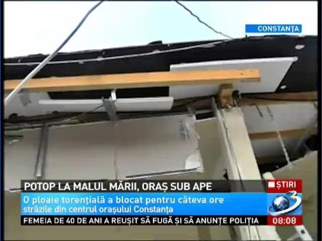 Potop la malul mării! Constanţa şi Mamaia, paralizate de o furtună puternică