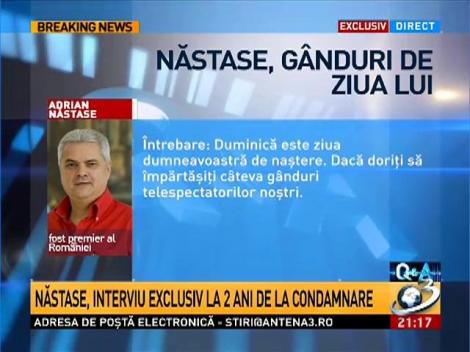 Adrian Năstase, gânduri de ziua lui