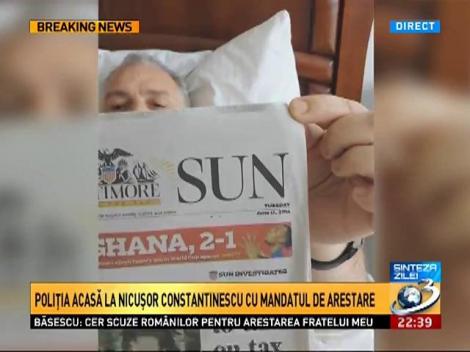Poliţia acasă la Nicuşor Constantinescu, operat de cancer în SUA: Soţul meu nu este un laş, nu a plecat din ţară ca să se sustragă, este un om bolnav