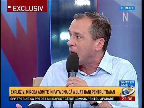 Sinteza Zilei: MIrcea Băsescu admite în faţa DNA că a luat bani pentru Traian