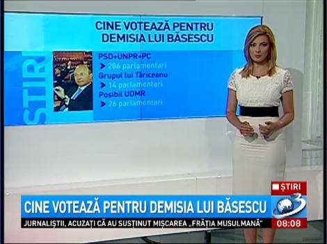 Cine votează pentru demisia lui Băsescu